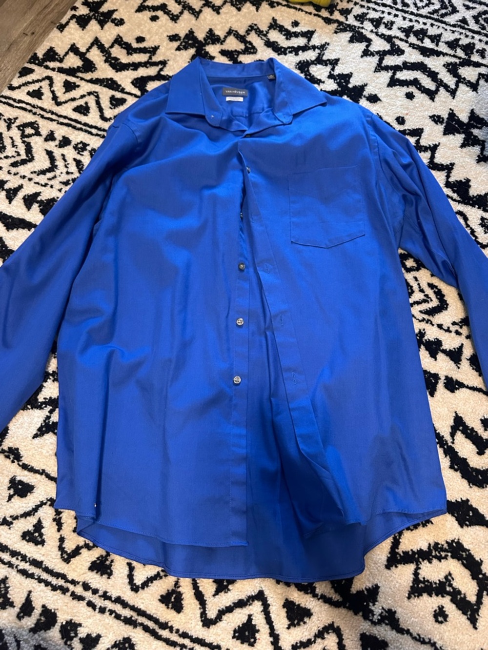 Bold Blue Collared Shirt